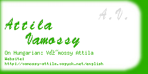 attila vamossy business card